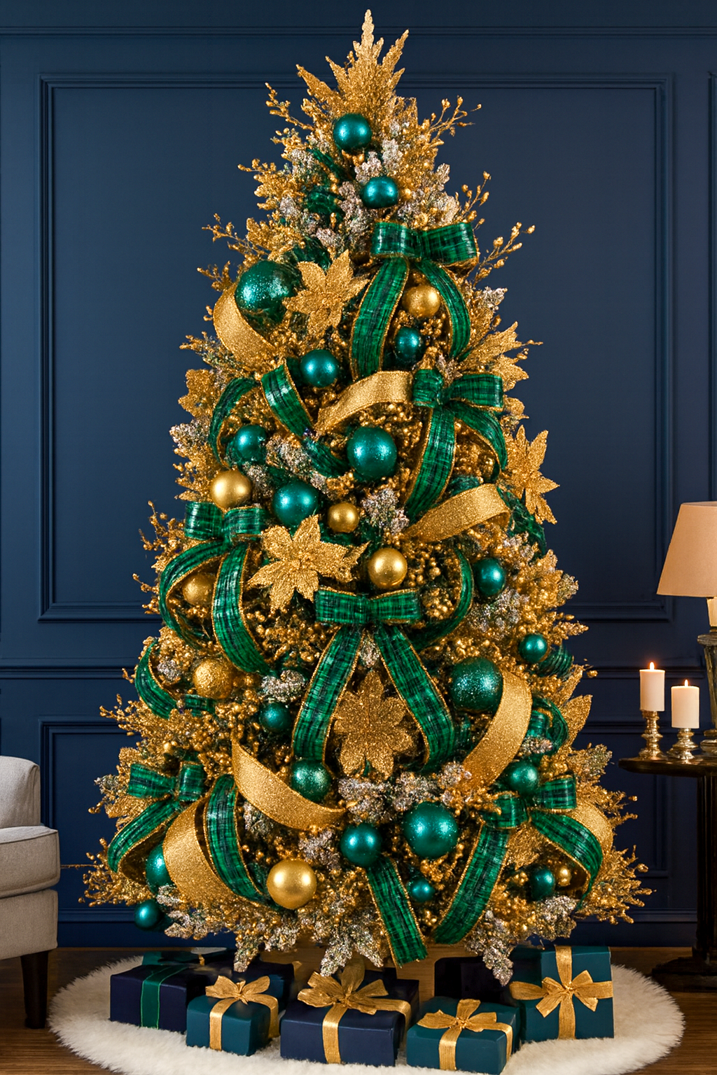 Emerald Gold Midnight Tree