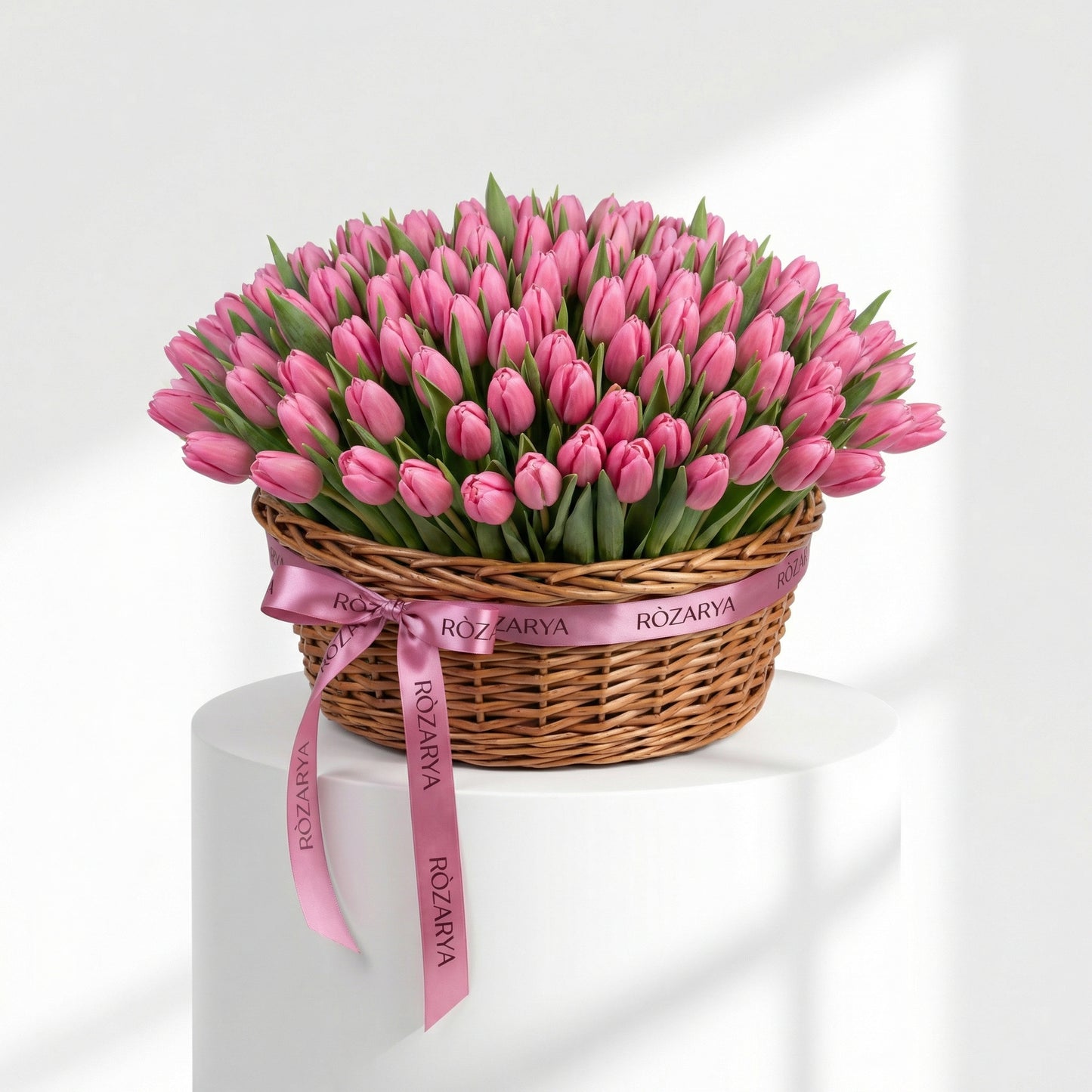 Pink Tulip Paradise Basket
