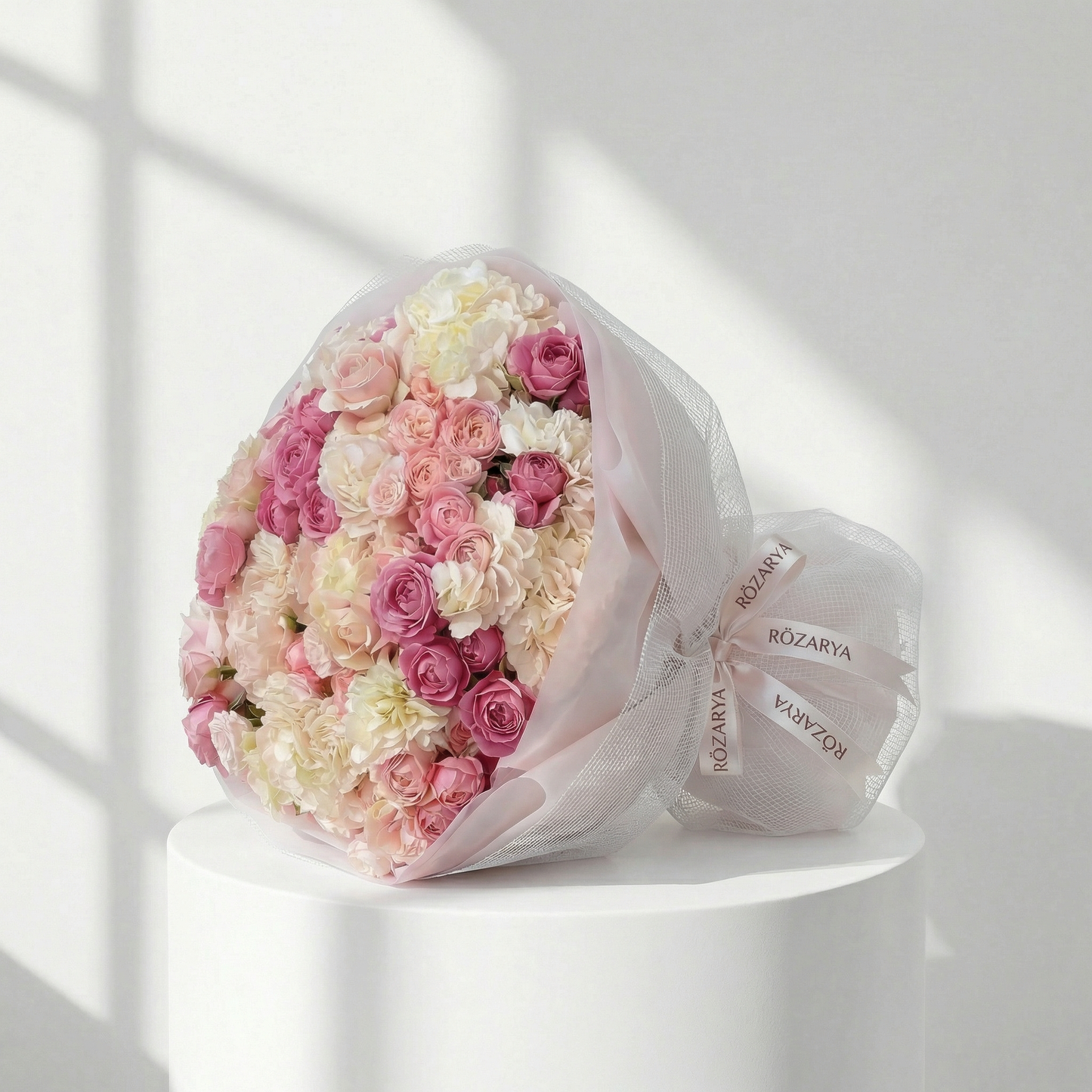 The Sunset Serenity: Mixed Pastel Rose Bouquet