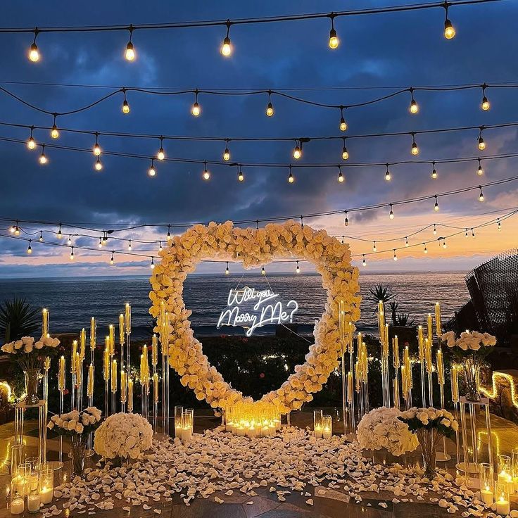 Sunset Oceanfront "Will You Marry Me?" Setup