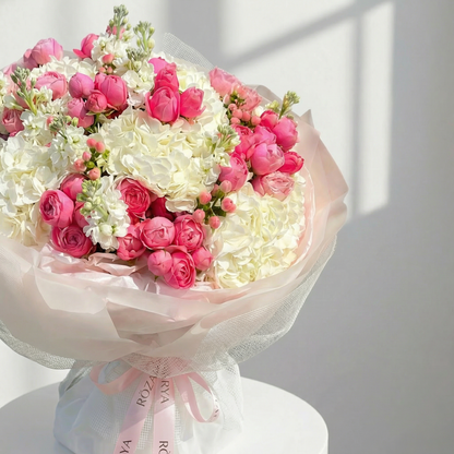 The Blush Hydrangea & Pink Rose Celebration
