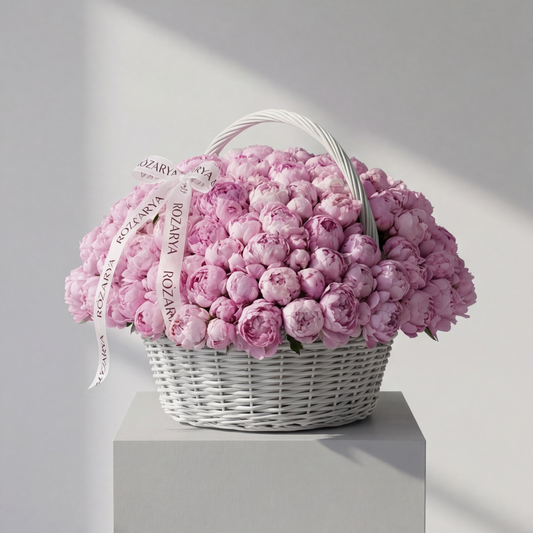 The Opulent Magenta Peony Estate Basket