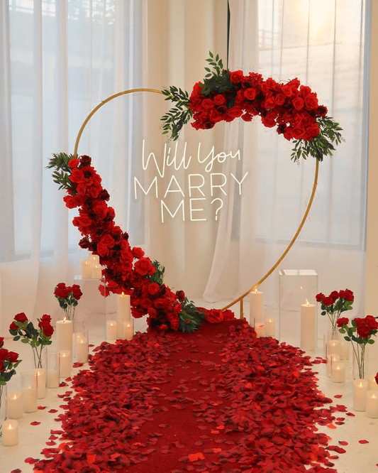 The Grand Red Rose Proposal Arch