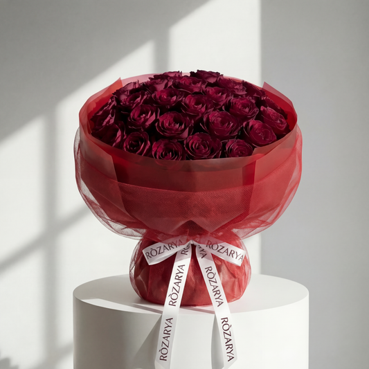 The Crimson Kiss Elegance Bouquet
