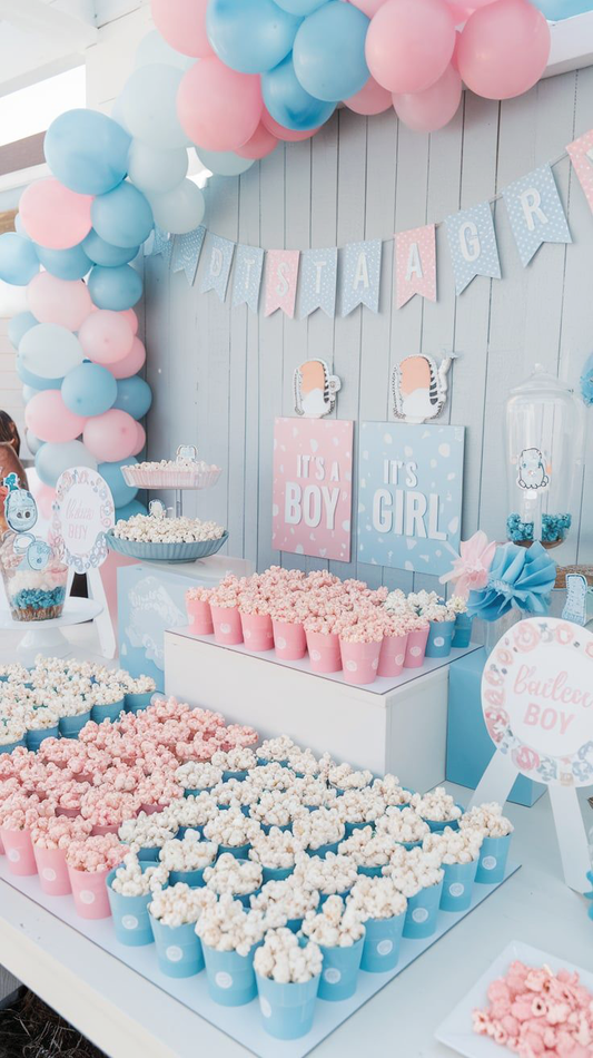 "It's a Boy/Girl" Floral Gender Reveal Decorations