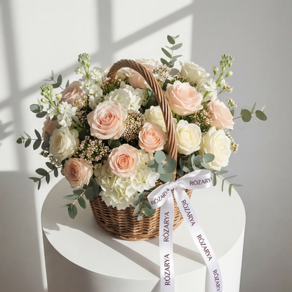 The Ivory & Blush Elegance Basket