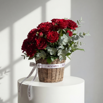 The Deep Crimson Love Basket