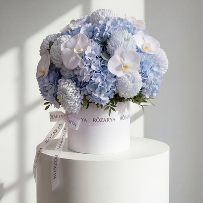 The Sky Blue Hydrangea and Orchid Cloud