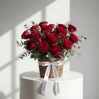 The Deep Crimson Love Basket