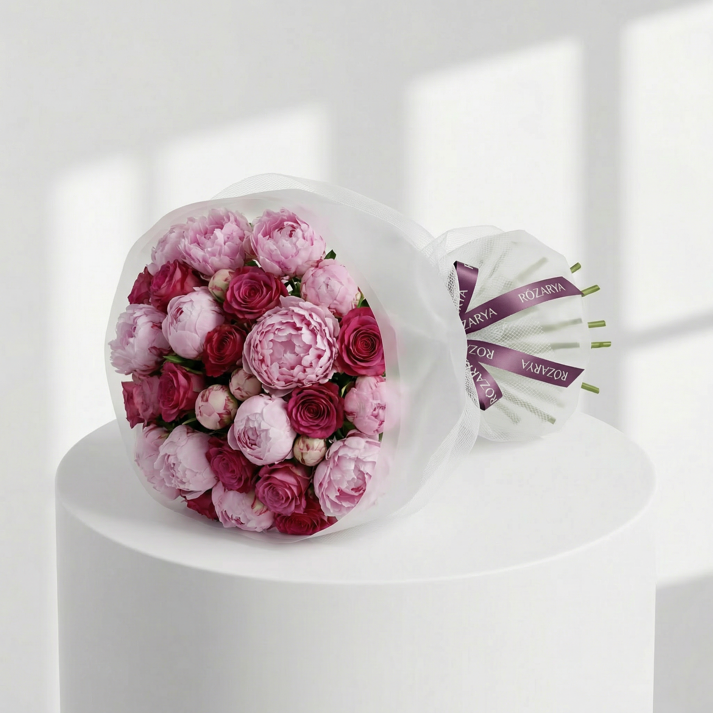 The Midnight Berry: Deep Magenta & Plum Peony Bouquet