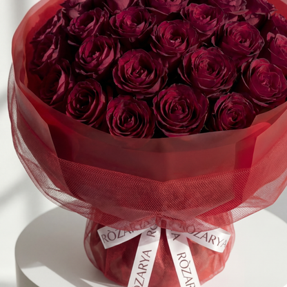 The Crimson Kiss Elegance Bouquet