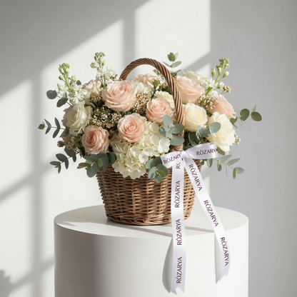 The Ivory & Blush Elegance Basket