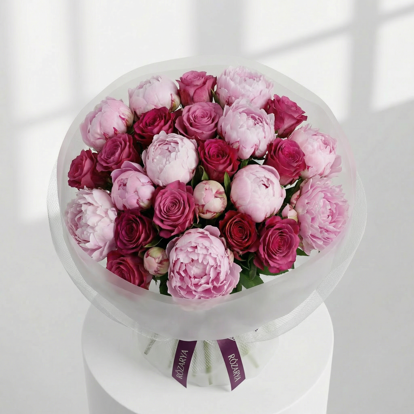 The Midnight Berry: Deep Magenta & Plum Peony Bouquet