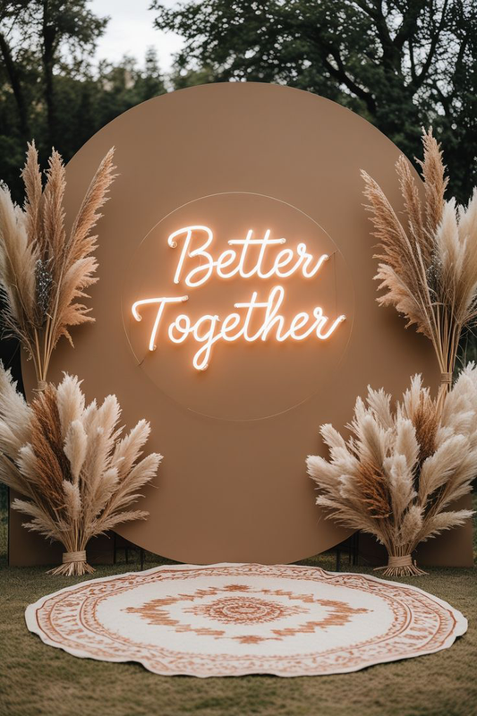 Boho "Better Together" Neon Photozone