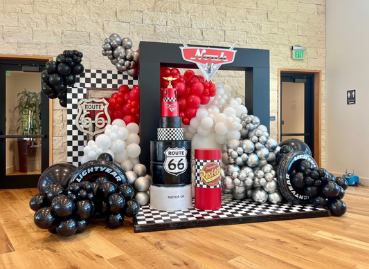 Route 66 Racing Balloon Backdrop