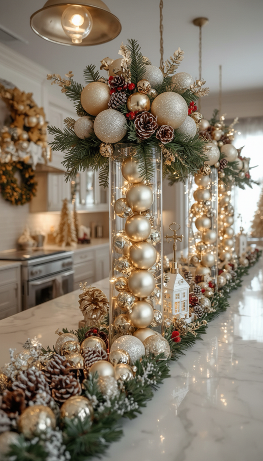 Gilded Glamour Table Runner & Centerpieces