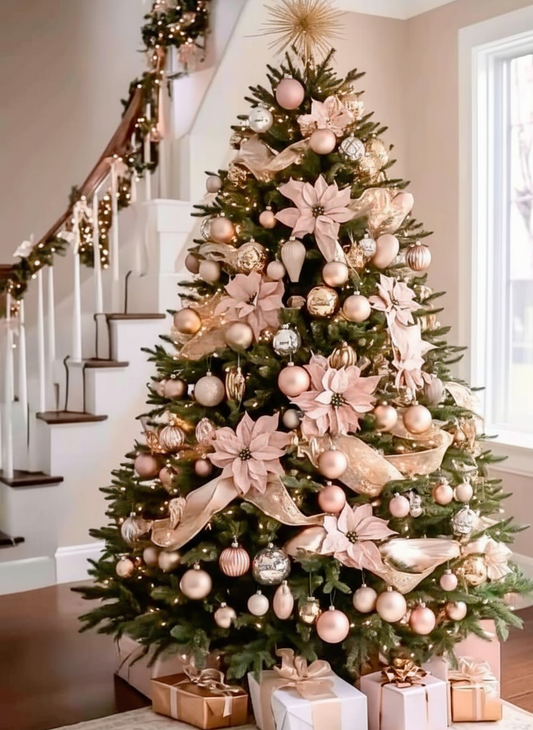Blush Pink & Champagne Holiday Tree Kit