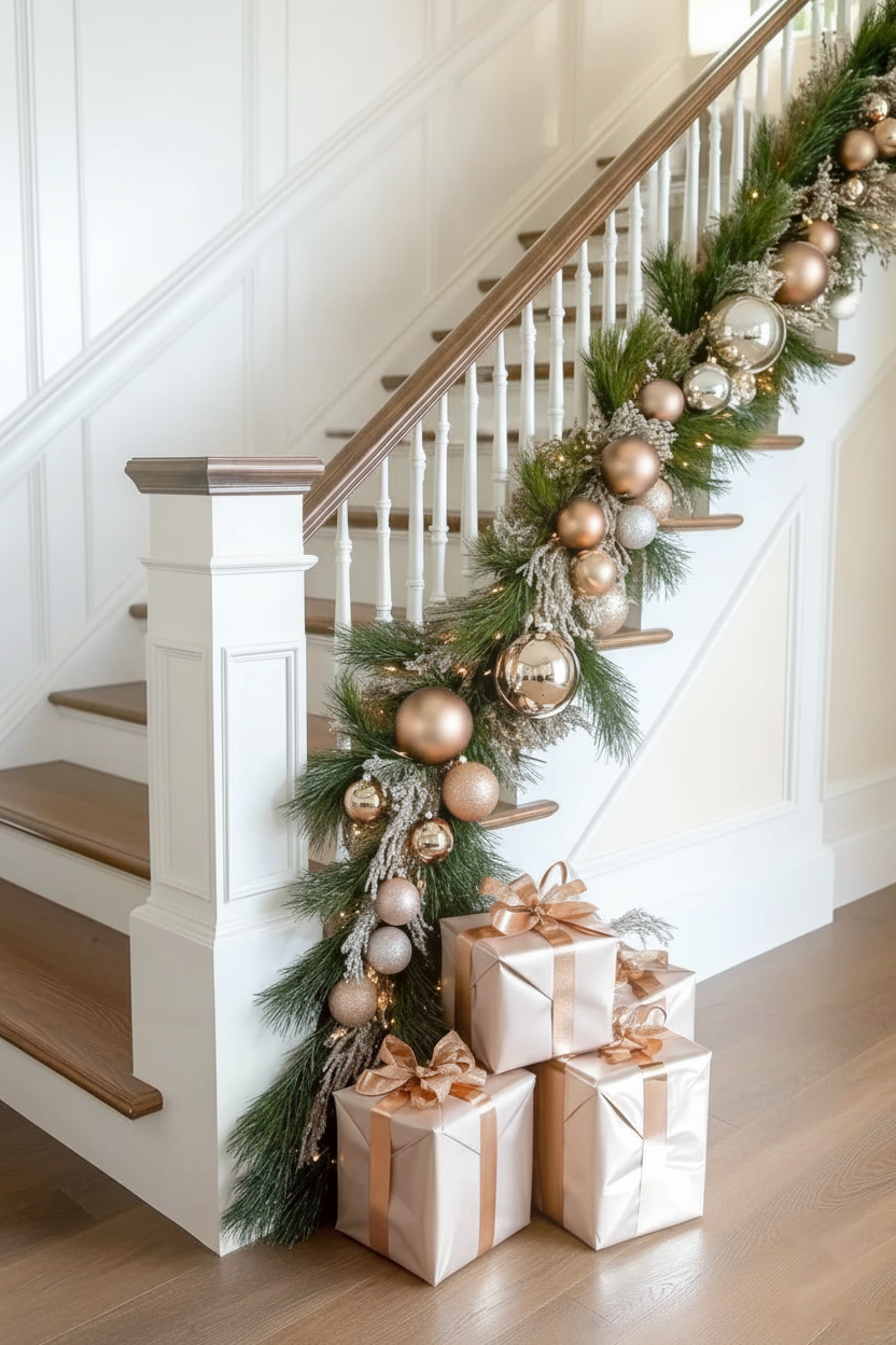 Modern Rose Gold & Silver Banister Garland