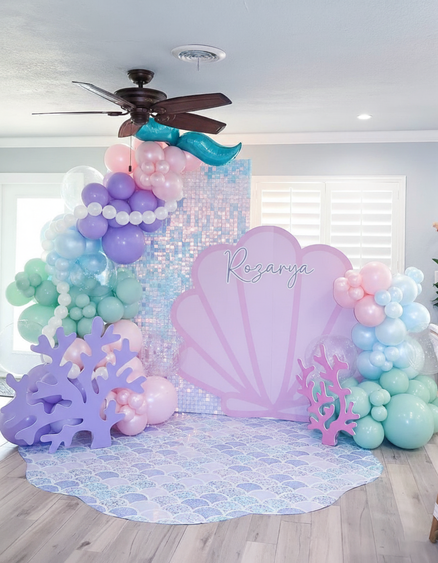 Enchanted Mermaid Lagoon Backdrop