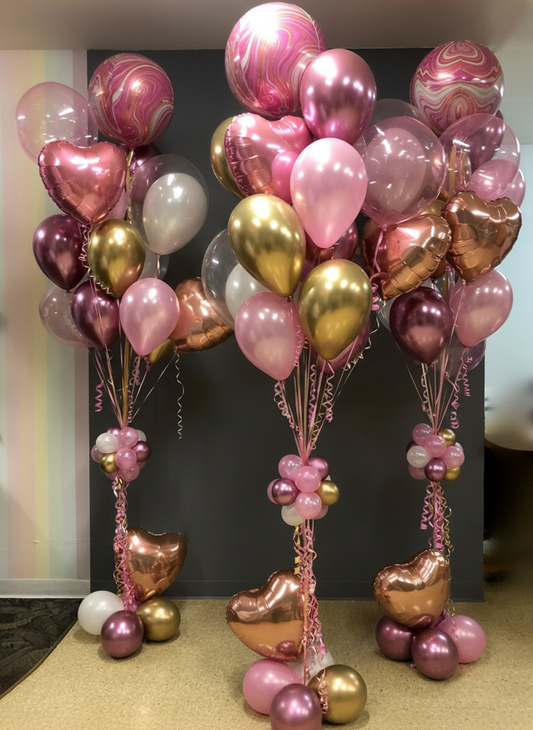 Elegant Pink & Gold Balloon