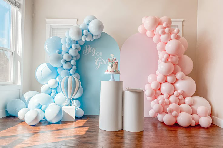 Pastel Arch "Boy or Girl" Gender Reveal Backdrop