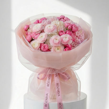 Pink Silk Whisper Bouquet