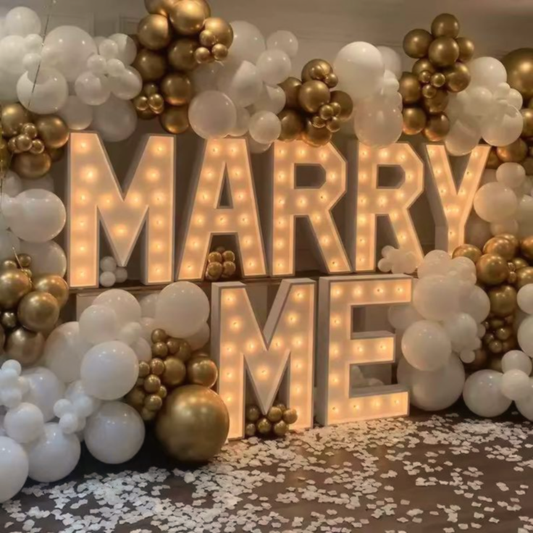 Marquee Marry Me Proposal Backdrop