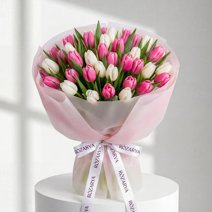 The Blush and Ivory Tulip Abundance